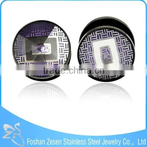 Brand Name Wholesale Fashion Jewelry Stainless Steel Earrings Tunnels thumbnail-5