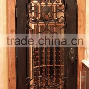 Wrought Iron Cellar Door With Glass thumbnail-5