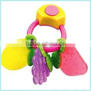 2015 High Quality Safe Material New Style Silicone Baby Music Teether Ring thumbnail-1