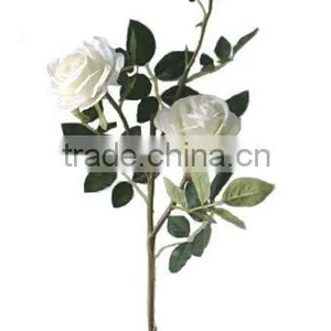 Decorative Artificial Flower ( Rose Spray With 2 Flowers and 1 Bud ) thumbnail-1