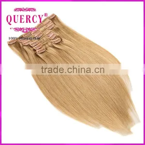 Best Selling Virgin Remy Hair Hair Clip In Extensions Full Head Set Colors Available Remy Human Clip thumbnail-1