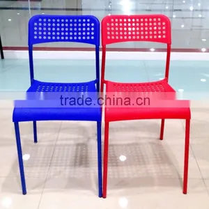Cheap Modern Stacking Plastic Chair/PP Adde Chair/Steel Pipe Chair thumbnail-1