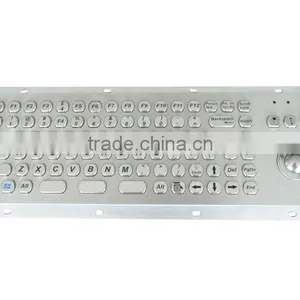 Waterproof and Dustproof Kiosk IP65 PC Stainless Steel Metal Keyboard thumbnail-1