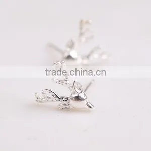 Silver Color Elk Earring Stup/ Fashion Christmas Earring Jewelry for Gift E2020 thumbnail-3