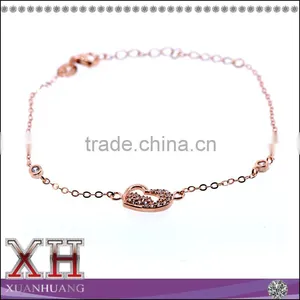 High Quality Sterling Silver Best Wholesale Heart Shaped Bracelet thumbnail-1