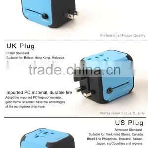 UK/US/EU Standard Universal Travel Adapter 5V 2.4A Output thumbnail-1