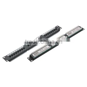 High Quality 19 Inch UTP Cat6 Cat5e 24 Port Patch Panel thumbnail-1