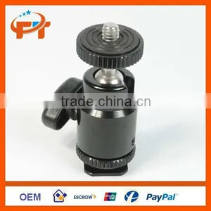 Multi Purpose 1/4" Mini Tripod Ball Head Kit Shoe Mount thumbnail-1
