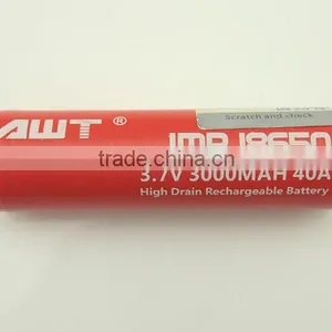 100% Geniune AWT 18650 3000mAh 40A e Cigarette Vape Mod 350w Street e Scooter E-cigarette Box Mod thumbnail-2