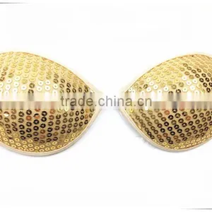 Invisible Breast Lift up Gold Sequins Underwear thumbnail-1
