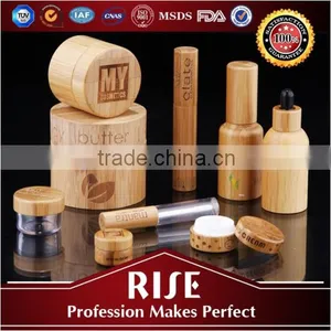 Bamboo Pattern Cosmetic Round Straight Wooden Cream Jar thumbnail-1