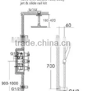 Bathroom Thermostatic Overhead Shower thumbnail-4