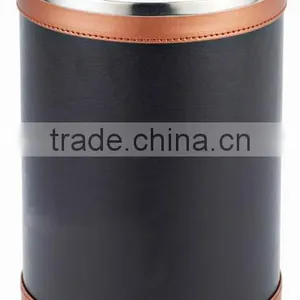 New Fancy Design Trash Can Stainless Steel And Leather Material thumbnail-5