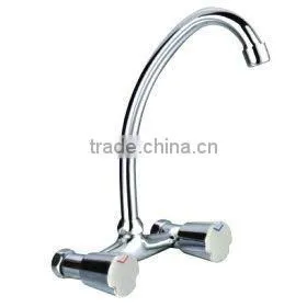 Double Handle Mural Kitchen Mixer thumbnail-1