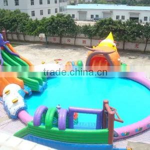 Popular Inflatable Floating Water Park With Slide for Business thumbnail-1