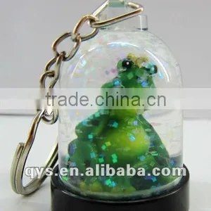 Acrylic Liquid Key Chain With Frog Floating thumbnail-1