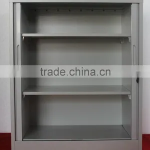 Smal Rolling Shutter Door White Steel Storage Cabinet With 2 Doors thumbnail-3