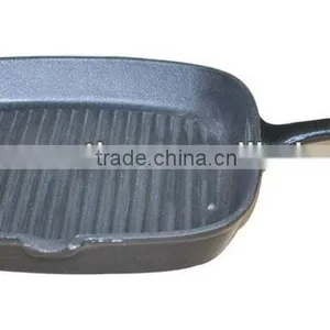 Cast Iron Ribbed Fry Pan thumbnail-1