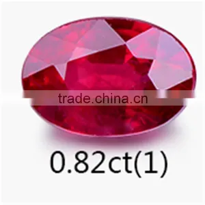 1ct Natural Pigeon Blood Gemstone Loose Stone Ring Face thumbnail-1