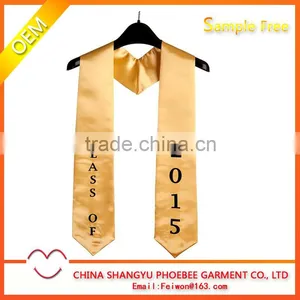 Hot Sell Imprinted Gold Academic Stoles for Graduation thumbnail-1
