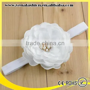 Children Pearls Korean Lily Flower Baby Headband thumbnail-3