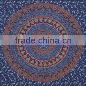 Hippie Mandala Block Printed Tapestry Wall Decor Throw Table Cover 100% Cotton Bedspread Indian Jaipur Manufacturer & Wholesaler thumbnail-2