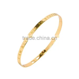 Memories Bangles With Customize Design Word 'I ALLERGIC TO STUPIDITY' With 4mm/7mm Width thumbnail-3