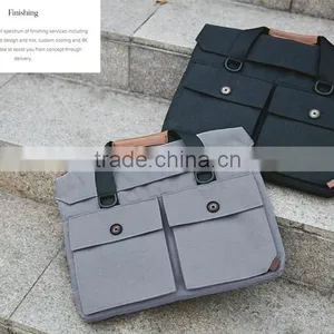 China Factory Customize 15.6" Black Laptop Shoulder Bag Business Messenger Handbag Briefcase For Dell thumbnail-1