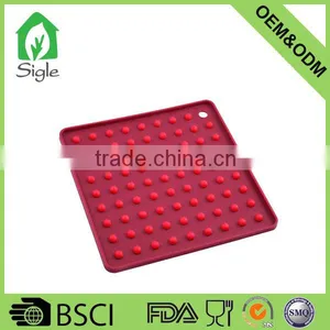OEM ODM Heat Resisitant Silicone Sqaure Points Shape Silicone Dish Drying Mat Holder Sheets thumbnail-1