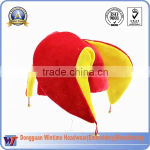Three Horns Clown Festival Fun Hat With Bell thumbnail-1