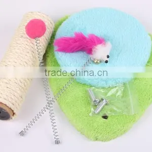 Aimigou Sisal Mouse Cat Toys With Spring and Round Bottom thumbnail-3