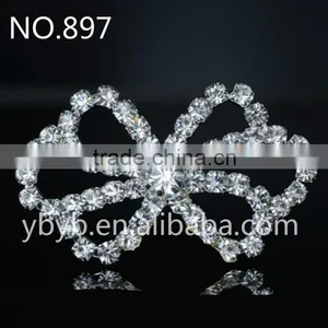 Hot ! Small Rhinestone Ribbon Button For Wedding Invitation-897 thumbnail-1