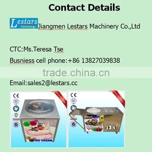 Double Flat Round Pans Fry Roll Ice Cream Machine thumbnail-6