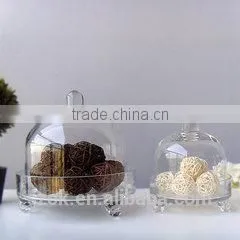 New Style Round Acrylic High Transparent Cupcake Stand With Lid thumbnail-1