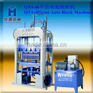 Huayuan QT4-40 The Most Potential Used Concrete Block Making Machine Hydraform Block Making Machine Price thumbnail-1