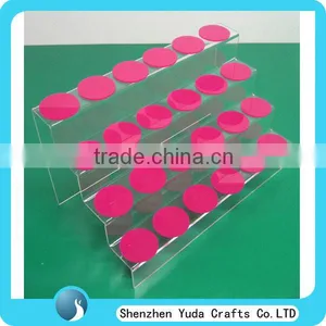 Stairs Clear Cupcake Stand for Party, 4 Layers Acrylic Cup Cake Stand for Sale thumbnail-1