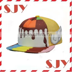 Angel Wing Mesh Trucker Hat Adjustable Flat Bill Sanpback Basball Cap thumbnail-6