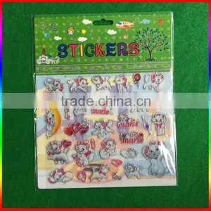 Embossed PVC Cartoon Stickers/lovely Cats PVC Stickers thumbnail-1