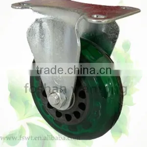 Double Bearing PVC Caster Top Plate Fixed Industrial Trolley Wheel thumbnail-1