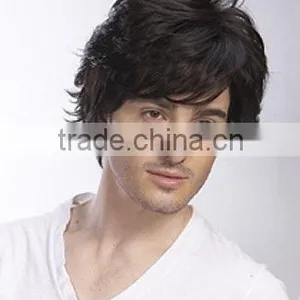Men's Toupee,synthetic Hair Lace Wigs for Men Price thumbnail-1