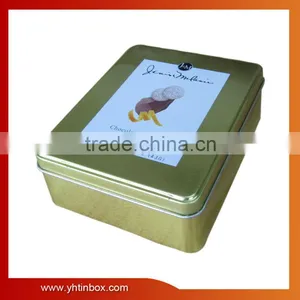 Golden Delicate Cookie Tin Can thumbnail-1