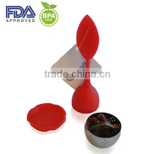 FDA Standard Silicone Loose Tea Leaf Strainer Herbal Spice Infuser Filter Diffuser thumbnail-3