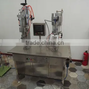 Semiautomatic Bag on Valve Aerosol Filling Machine thumbnail-1