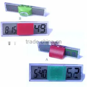 Mini Transparent Travel Lcd Clock thumbnail-1