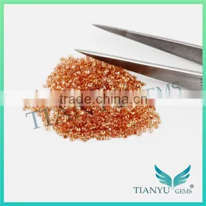 New Style Heat CZ Stone for Jewelry 2mm D-Champagne Round Brilliant Cut Loose Synthetic Cubic Zirconia Price thumbnail-3