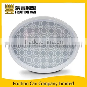 Big Fancy Trays Oval Tray Can Use Floral Tray Fruit Tin Plate thumbnail-1
