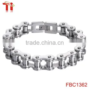 Good Quality Bicycle Link Chain Stainless Steel Mens Hand Biker Bracelet Jewelry thumbnail-1