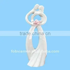 Ceramic White Collectable Wedding Cake Toppers Figurine thumbnail-1