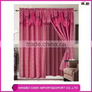 2PCS Jacquard Window Curtain Set With Lining thumbnail-1
