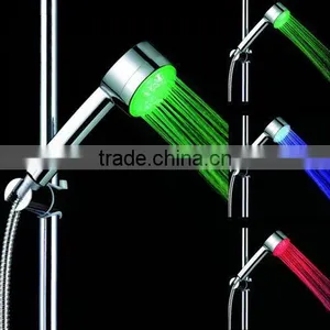 Temperature SENSOR 3 Color Changing LED Light Bathroom Shower Head thumbnail-1